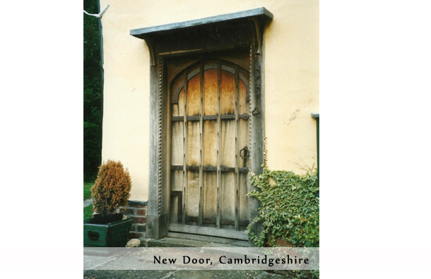 timbered front door